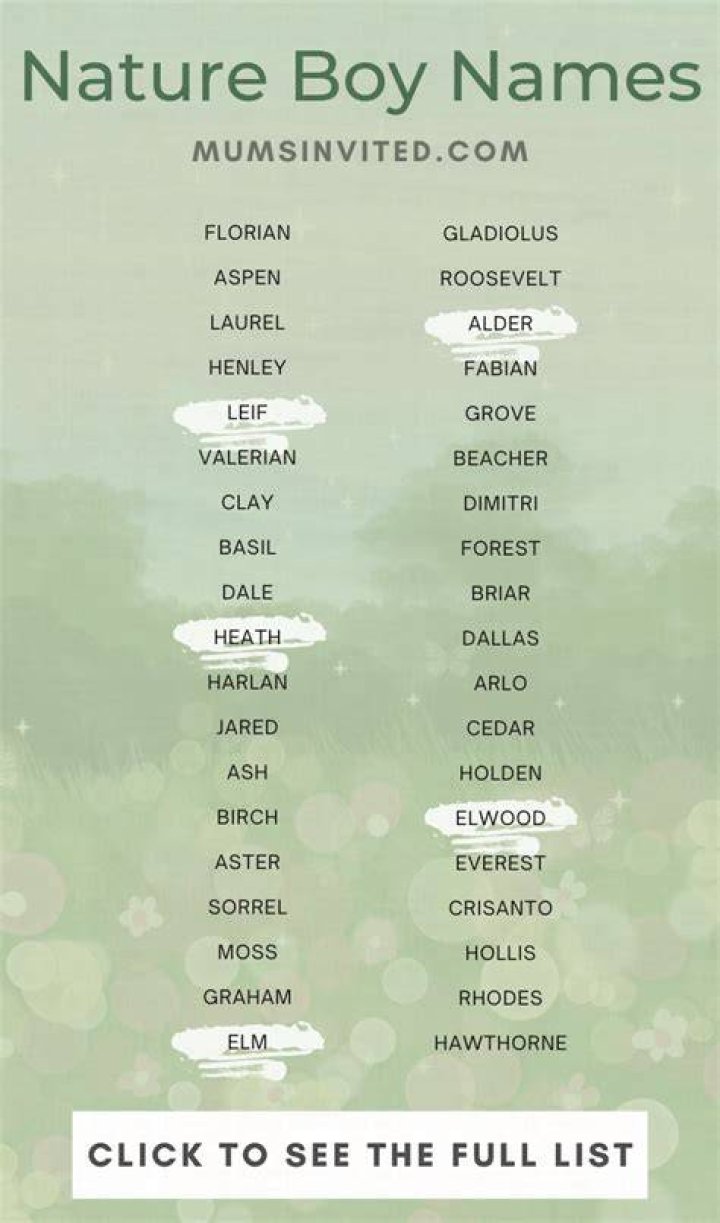 Discovering Unique Nature Boy Names: A Journey Through Nature and Identity