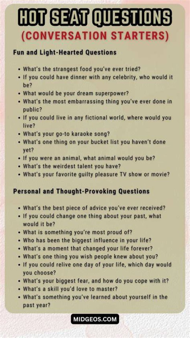Uncovering the Truth: Engaging Hot Seat Questions for Every Occasion
