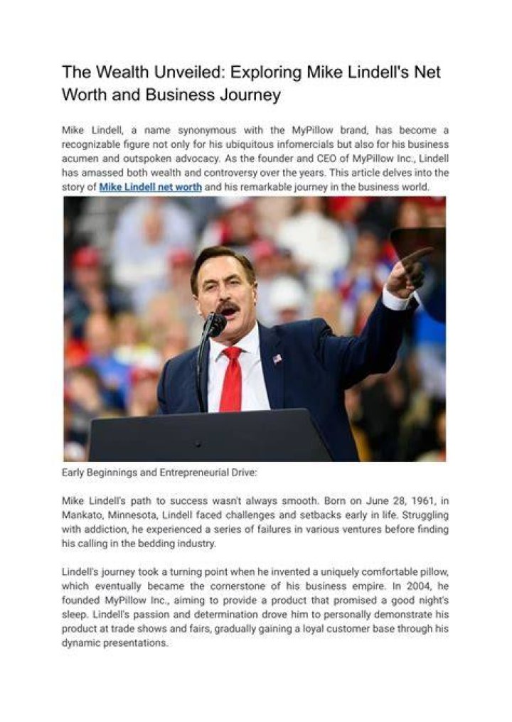 Unraveling the Wealth of Mike Lindell: A Deep Dive into His Net Worth